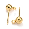 304 Stainless Steel Ball Post Stud Earring Findings STAS-Z035-01G-B-2