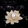 Flower Alloy Crystal Rhinestone Brooch PW-WG24C40-01-3