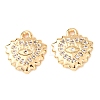 Brass Micro Pave Cubic Zirconia Pendants KK-A284-03G-1