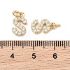 SHEGRACE Brass Micro Pave Clear Cubic Zirconia Pendants XGRQ29326-394G-S-3