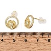 Brass Micro Pave Cubic Zirconia Stud Earrings for Women CU-CBAFF5B-11G-5