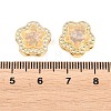 Brass Clear Cubic Zirconia Beads KK-B186-01G-02-3