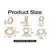 Kissitty 3 Pairs 3 Style Natural Pearl Beaded Hoop Earrings for Girl Women EJEW-KS0001-02-19