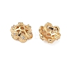 Brass Micro Pave Clear Cubic Zirconia Bead Caps KK-S350-10G-1