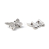 Antique Silver Plated Tibetan Style Butterfly Slide Charms X-TIBE-4818-AS-FF-2