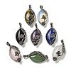Natural & Synthetic Mixed Gemstone Horse Eye Pendants G-F766-01AS-1