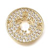 Brass Micro Pave Clear Cubic Zirconia Connector Charms CU-CBAA556-04D-1