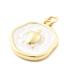 Ocean Theme Brass Enamel Pendants KK-Q029-01A-G-2