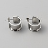 Stainless Steel Round Stud Earring Finding LS-STAS-WH0016-55P-1