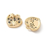 Brass Micro Pave Cubic Zirconia Charms KK-C099-01C-G-2