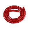 Opaque Solid Color Glass Beads Strands GLAA-N070-01A-CM-3