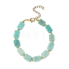Natural Amazonite Beaded Bracelets for Women BJEW-JB14156-01-3