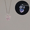 Ocean Handmade Lampwork Heart Pendant 201 Stainless Steel Cable Chain Necklaces WG9777A-02-1