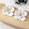 Flower Baking Paint Alloy Stud Earrings FS-WG54A10-03-1