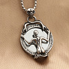Punk Style 316L Surgical Stainless Steel Gothic Skull Magic Mirror Female Pendant Pendant Box Chain Necklaces for Men WG8DFA6-01-1