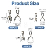 30Pcs 3 Styles 304 Stainless Steel Ice Pick Pinch Bails STAS-YW0001-92-2