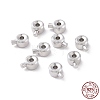 Anti-Tarnish Rhodium Plated 925 Sterling Silver Crimp Beads STER-D035-01P-1