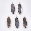 Electroplate Freshwater Shell Pendants SHEL-S274-88-1