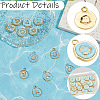 18Pcs 6Styles 304 Stainless Steel Pendants STAS-BBC0010-35B-6