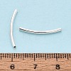 925 Sterling Silver Curved Tube Beads STER-N016-124S-4