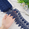 GOMAKERER 7.5 Yards Polyester Flower Lace Ribbon DIY-GO0001-77-3