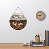 Wooden Hanging Plate HJEW-WH0027-002-6