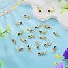 20Pcs 4 Colors Brass Cubic Zirconia Charms KK-TA0009-13A-6