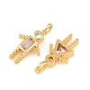 Brass Micro Pave Cubic Zirconia Pendants KK-D339-02G-10-4