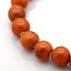 Handmade Fancy Antique Glazed Porcelain Ceramic Round Beads Strands PORC-L019-13mm-03-1