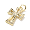 Easter Religion Brass Micro Pave Clear Cubic Zirconia Pendants KK-T085-18F-G-2