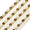 Brass Rhinestone Strass Chains CHC-N017-001A-A16-1