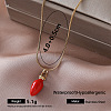 Vintage 304 Stainless Steel Enamel Pendant Necklaces for Women TA1970-3-1