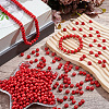 600Pcs Dyed Natural Wood Beads COCO-SC0002-39-4