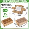 Rectangle Folding Cardboard Kraft Paper Packing Drawer Boxes with Clear Plastic Cover CON-WH0100-57B-2