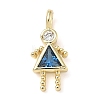 Brass Micro Pave Cubic Zirconia Pendants ZIRC-I356-17G-B08-1