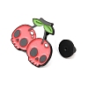 Cherry Skull Enamel Pins JEWB-C048-02C-EB-3