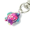 Sea Turtle Synthetic Turquoise Pendant Decorations HJEW-JM02143-01-5