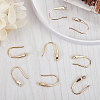 10Pcs Brass Micro Pave Clear Cubic Zirconia Earring Hooks KK-BBC0003-37-4