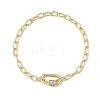 Brass Paperclip Chain Bracelets BJEW-JB14224-3