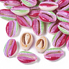 Printed Natural Cowrie Shell Beads SSHEL-R047-01-A09-1