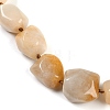 Natural Topaz Jade Nuggets Beaded Necklaces for Women Men NJEW-K388-01I-2