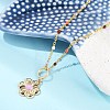 Brass Pendant Necklaces NJEW-R006-01G-04-3