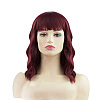 Full Head Short Curly Red Wigs with Bangs OHAR-D007-02-2