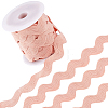 10 Yards Polyester Wavy Fringe Trim Ribbon OCOR-GF0004-25C-1