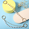 SUNNYCLUE 2Pcs 2 Style Imitation Pearl & Alloy Shoe Chains FIND-SC0004-66-4