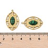 304 Stainless Steel Pave Synthetic Malachite Pendants STAS-P380-18G-02-3