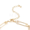 Brass Micro Pave Clear Cubic Zirconia Link Bracelets BJEW-F408-01G-2