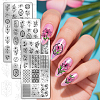 Stainless Steel DIY Nail Art Templates MRMJ-WH0092-258-3