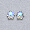 Transparent Spray Painted Glass Beads X-GLAA-R211-04-G03-2