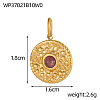 304 Stainless Steel & Natural & Synthetic Gemstone Beaded Pendants STAS-OY010-26G-9
